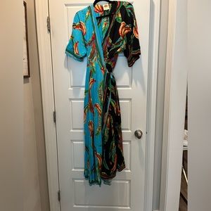 Farm rio tropical maxi wrap dress